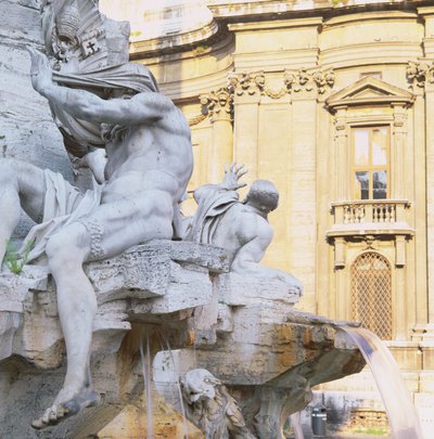 Symbolic figure of the River Nile, from the Fontana dei Quattro Fiumi (Fountain of the Four Rivers) by Gian Lorenzo Bernini